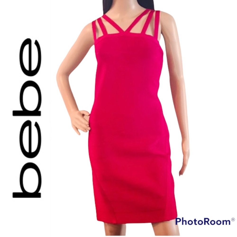 ✅ NWT Bebe Caged Dress